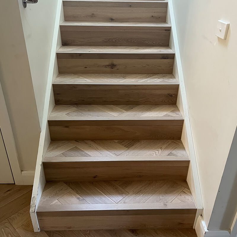 Herringbone Parquetry Stairs Sandringham